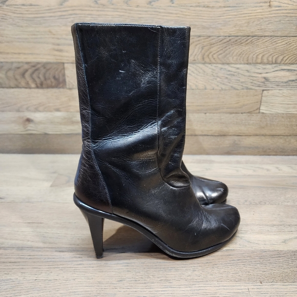 Donald J Pliner Brown Boots Womens Size 10 M Heels Italy Peace for the children - Picture 4 of 6